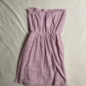 Gilly Hicks Pink Lace Strapless Dress